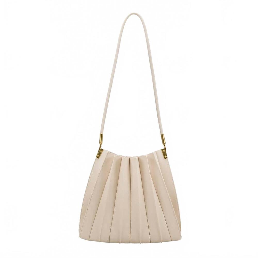 NEW MELIE BIANCO women's pleated vegan leather shoulder bag in carrie